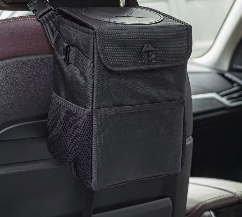 Foldable leakproof car trash can