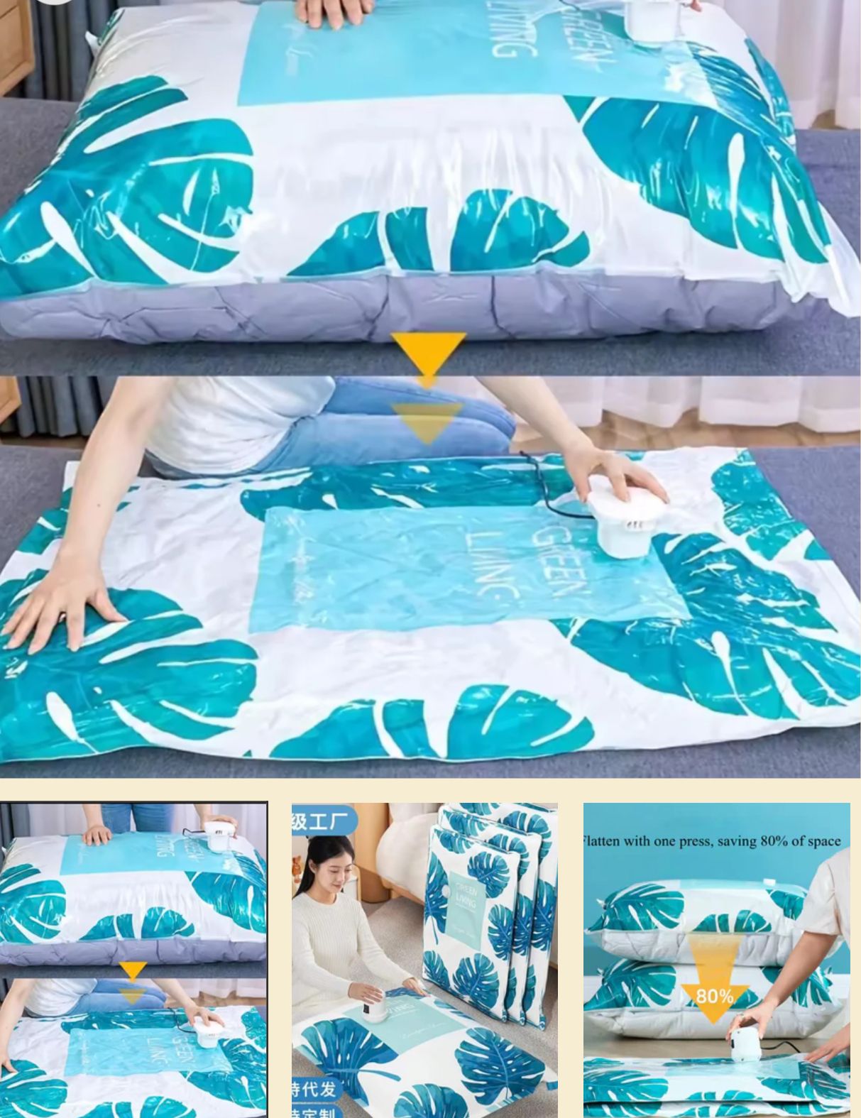 10pcs set Vacuum compression storage bags (with electric pump)