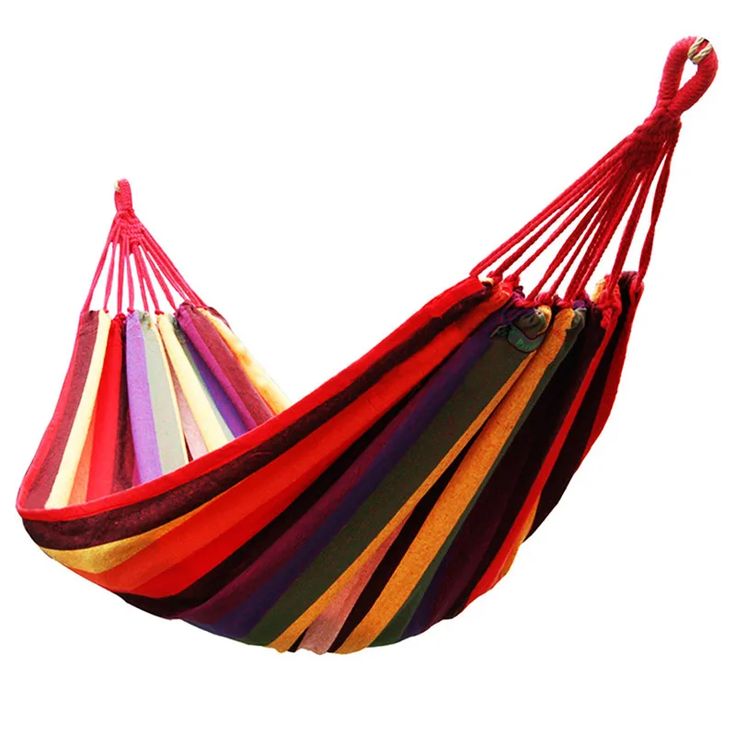 Double Cotton Hammock with Metal Stand Combo