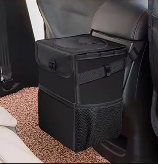 Foldable leakproof car trash can