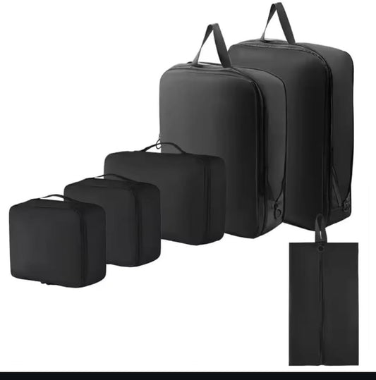 Compressible luggage travel bags