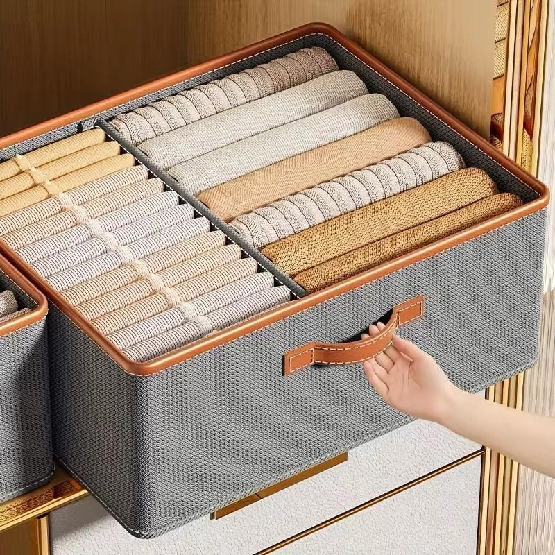 Foldable clothing storage boxes