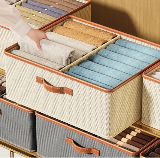 Foldable clothing storage boxes