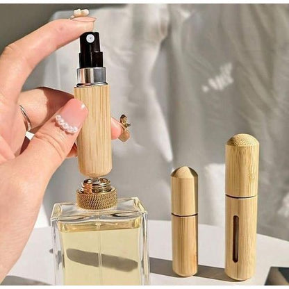 Bamboo Perfume Refill Bottle – Eco-Friendly & Stylish Refillable Spray Bottle
