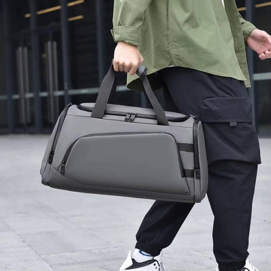 Waterproof Duffel Bag with Shoe Compartment & Backpack Straps